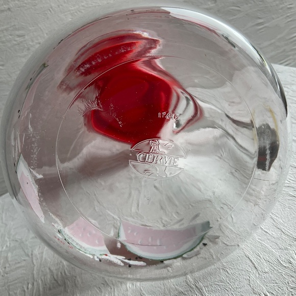 CERVE Italy Vintage Glass Serving Pitcher Juice / Water Carafe Watermelon Decor - Picture 6 of 13